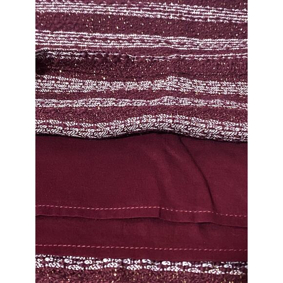 Abercrombie Burgundy Mini Skirt 2/26 Gold Sequin Dark Romantic Boho Festival Y2K - Picture 6 of 10